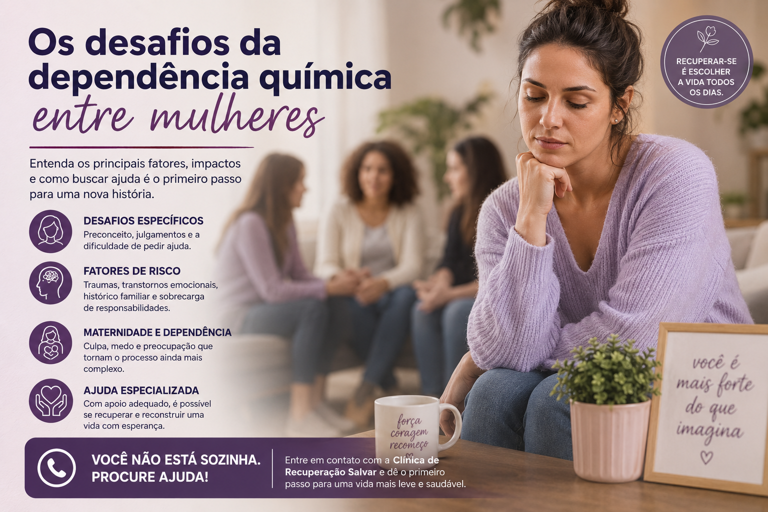 Os desafios da dependência química entre mulheres